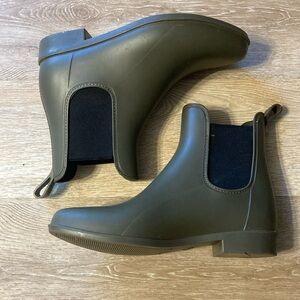 Army Green Chelsea Rain Boots
